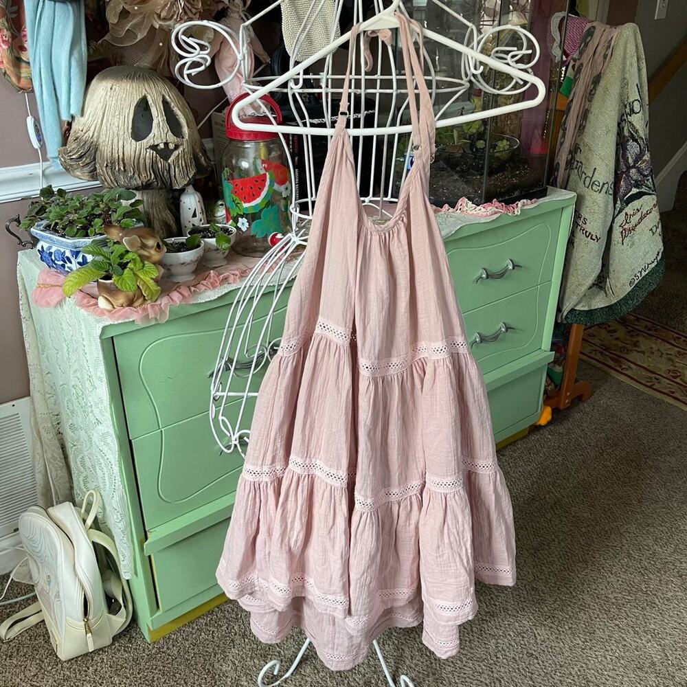 victorias secret dusty rose halter dress